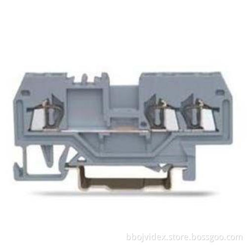 0.2 - 1.5mm2 24 - 16A WG Spring Cage Terminal Block , PA66
